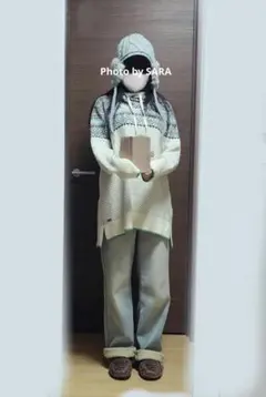 PXL　３L　エディバウアー　フェアアイル　オフタートルネック　ニット