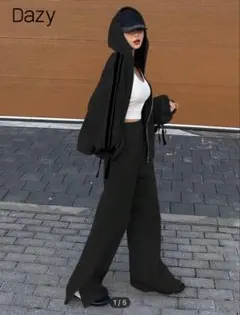 shein DAZY 裏起毛　スウェットセットアップ