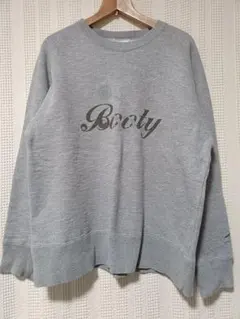 BOOTLEGBOOTHグレー プリントスウェット