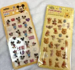 ディズニー　ミッキー&ミニー　プーさん　ミッフィー プクプクシール　国内正規品