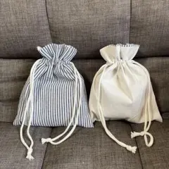ハンドメイド　巾着袋セット　キャンパス地　訳アリです！