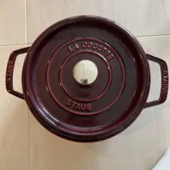 STAUB ストウブ　ピコ・ココット ラウンド 22cm ボルドーのサムネイル
