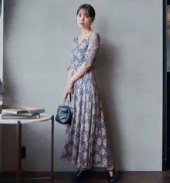 KastaneカスタネオケージョンドレスUneven bicolor dress