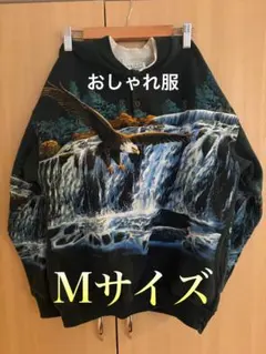 Eagle Print Henley Sweatshirt Black - メルカリ