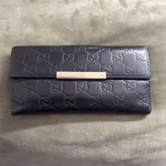 GUCCI ブラック レザー 長財布