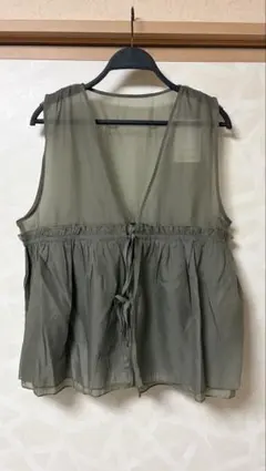 しまむら フロントリボン ベスト ジレ Lサイズ ②のサムネイル