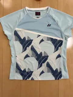 専用　⭐︎YONEX 水色 葉柄 Tシャツ