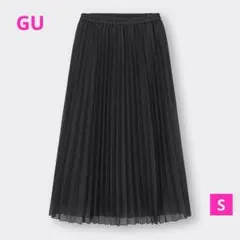 【GU】プリーツスカート　ブラック　S ロングスカート　美品