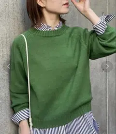 Spick&Span ミドルゲージラグランスリーブプルオーバー