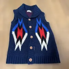 branshes キッズ ニットベスト ネイビー M