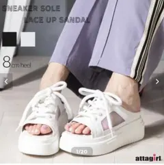 アタガール♡スニーカーソールレースアップサンダルのサムネイル