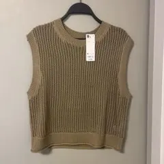 レディース　メッシュニット　ベスト