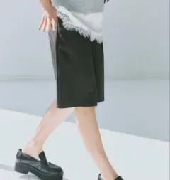 Mila Owen ウエストゴムイージーハーフパンツ チャコール サイズ0