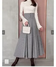 グレイル　GRL ツイードコルセット風フレアスカート　Mサイズ