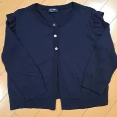 【COMME CA FILLE】フリル付きカーディガン 150cm(美品)