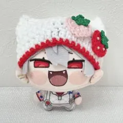 にじまるっと いちご猫耳ニット帽 苺 ぬい服