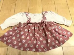 花柄フリル付きトップス　赤ちゃん本舗　90cm ピンク　ベビー　キッズ