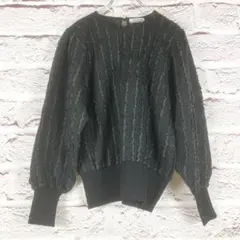 r352 CHOISIR ブラック ニット セーター 長袖M〜L