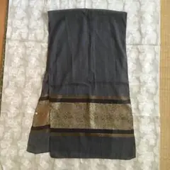 タイシルク ストール silk100% 秋　春　シルク100 グレー