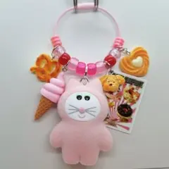 均一セール★むにゅ にゃおプク おかし じゃらじゃらキーホルダー