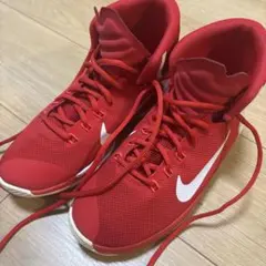 【23㎝/1回のみ使用】Nike レッド ハイカット バスケットシューズ