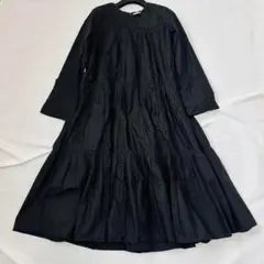 極美品 ヌキテパ コットンボイル ワンピース 刺繍 タッセル インナー付