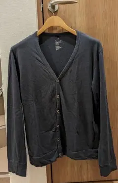 ▲8●無印良品　スウェット　カーディガン　紺色