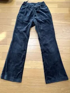 黒 フリース フレアパンツ