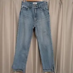 ミラオーウェン 裾段差脇スリットデニムパンツ 09WFP234036