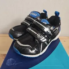 ​【アシックス】16.5cm GDランナー キッズ スニーカー 黒 青 運動靴