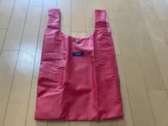 【ハンドメイド】未使用　エコバッグ 赤 裏地ピンク