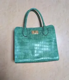ハンドバッグ　マットクロコ　グリーン 楽天市場】【4h限定20%off】クロコダイル トートバッグ
