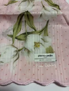 未使用　pierre cardin ハンカチ ピンク チューリップ柄のサムネイル