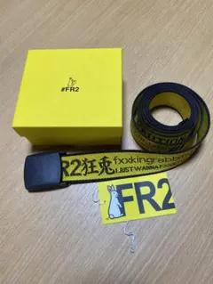 【希少】FR2 レア CAUTION ロゴ ガチャベルト　オールブラックモデル 希少】FR2 レア CAUTION ロゴ ガチャベルト オールブラック
