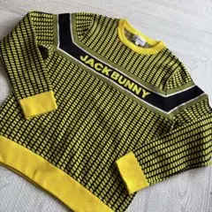 Jack Bunny!! 千鳥格子クルーネックニット・セーター　サイズ1