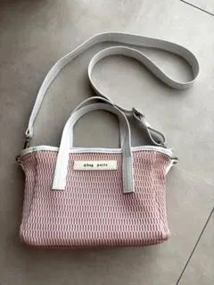 美品 qbag paris nest zip supermini ダスティピンク