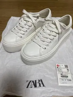 ZARA フラットフォームスニーカー36