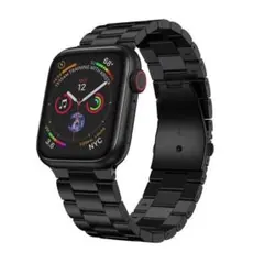 Apple Watch用 メタルバンド 42/44/45/49mm ブラック