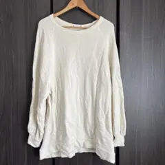 ジェーイーモーガン J.E. MORGAN 生成りビックサイズラグランスウェット