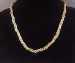 N215　ネックレス　ツイスト　ヴィンテージ　シルバー　ゴールド