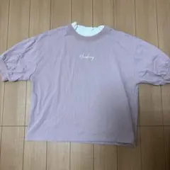 【INGNI】レース襟付き 半袖カットソー ピンク　M♡