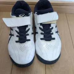 【22cm】ASICS トレーニングシューズ ホワイト/ネイビー