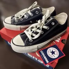 23cm コンバースオールスター オリーブグリーンレザー ディープシー