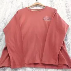 a061　ピコ　メンズ　長袖 カットソー バックプリント　XL　くすみ赤のサムネイル
