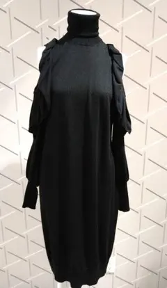 nude イタリア　インポート　ワンピース　黒　WOOL　レディース