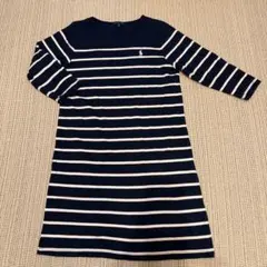 RALPH LAUREN ボーダーワンピース ネイビー M