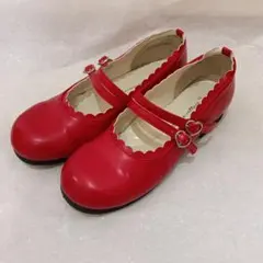 赤のフォーマルシューズ 22.0cm