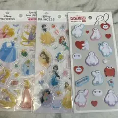 ディズニープリンセス　ベイマックス　シール　エポキシラメシール