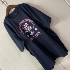 6Lサイズメンズ吸水速乾半袖Tシャツネイビー