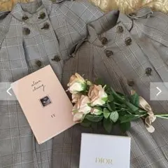 ブラウンチェック ポンチョ・ケープコート ワンピース amerge. アメルジュ